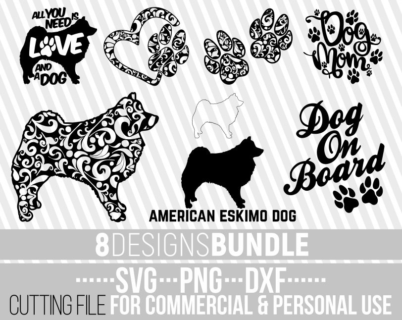 Download 8x American Eskimo Dog Mandala Bundle Svg Dog Bundle Svg Dog Shapes Mandala Dog Cuttable File Silhouettes Bundle Cricut File Vector