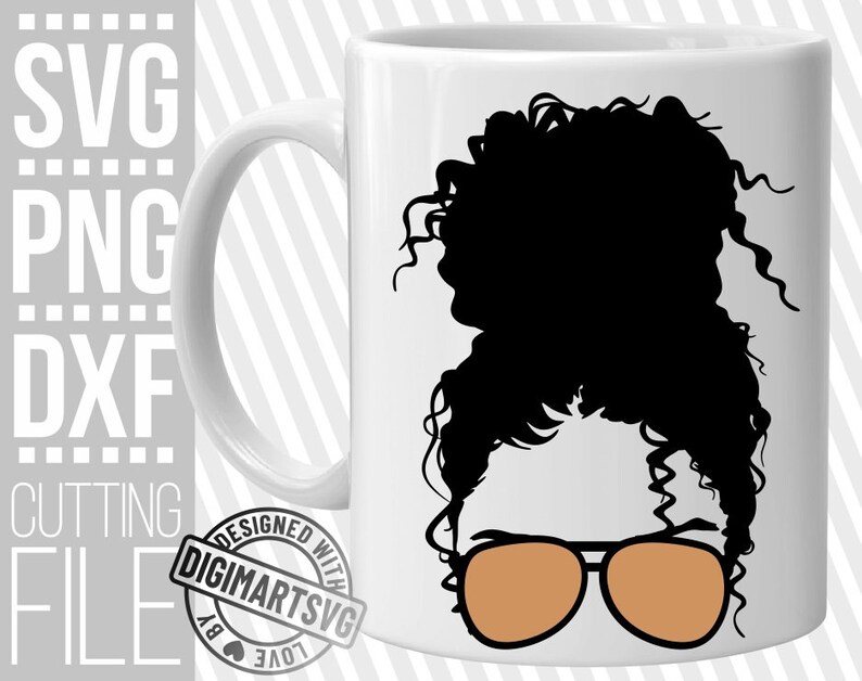 Free Free 294 Messy Bun Svg Black Woman With Glasses Svg Free SVG PNG EPS DXF File