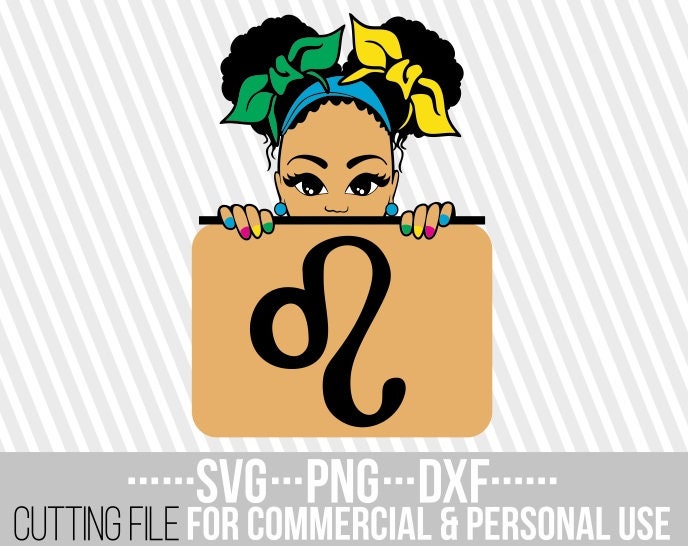 Download Leo Svg Zodiac Sign Svg Afro Queen Svg Horoscope Peeking Girl Svg Melanin Black Woman File For Cricut Silhouette Instant Download
