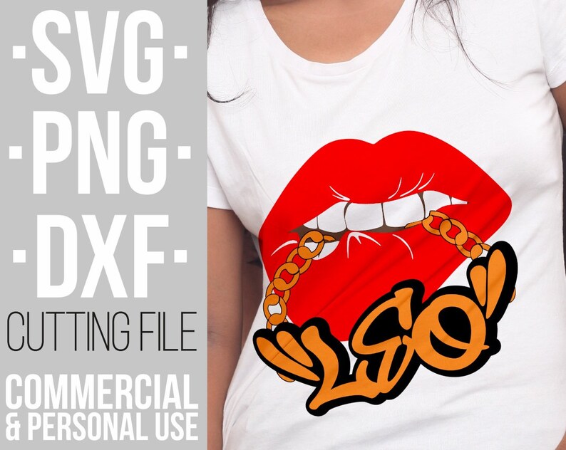 Download Leo svg Gold chain svg biting lips svg Zodiac Sign svg | Etsy