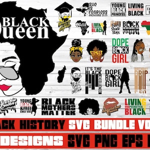30x Afro Woman Bundle svg, Melanin, Black History Month svg, African American, Black Girl svg,File for Cricut, Silhouette ,Instant download