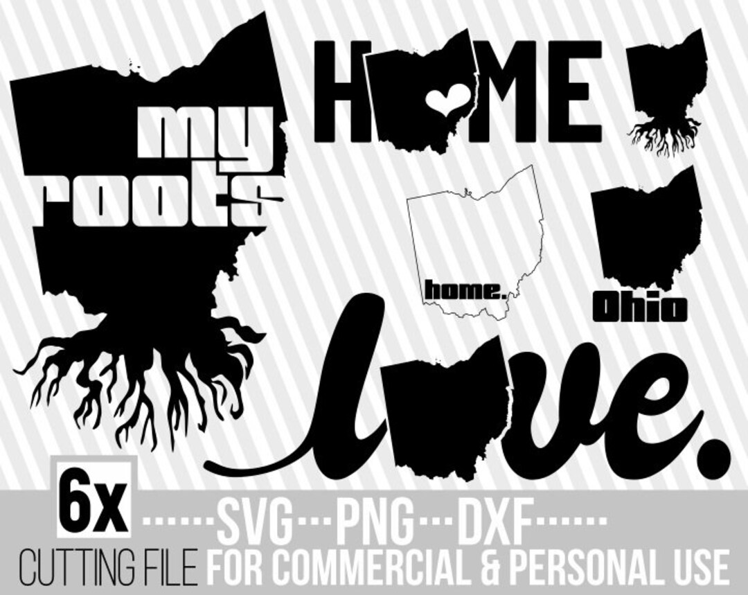 Ohio Roots Sticker 6x Ohio State Bundle Svg, My Roots Svg, Ohio Vector, State Svg, Usa Dxf ...