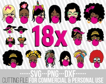 18x Beauty Woman bundle svg, Melanin poppin svg, Black woman svg,Blondie,Black Girl Magic svg, File for Cricut, Silhouette ,Instant download