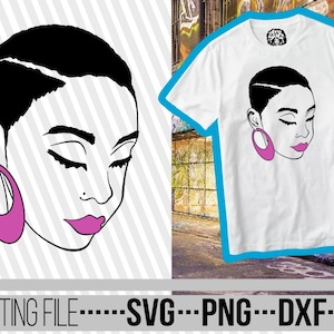 Black Woman svg, Afro svg, Black Girl Magic, African American, Melanin, File for Cricut, Vector, Silhouette, Instant download,Cuttable
