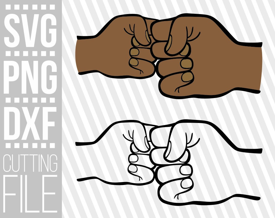 Father And Son Svg Fist Bump Svg Power Svg Punch Fingers Etsy