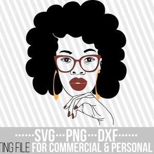 Amazing Afro Lady svg, earrings, Red Lips dxf, Black Girl Magic,Black Woman, File for Cricut, Vector, Silhouette , Instant download,Cuttable