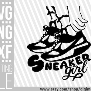 Sneaker Girl svg, Sneakers svg, Black Woman svg, Fashion svg, Afro Girl svg, Black Woman Hands svg, File for Cricut, Instant download