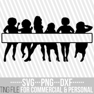6 Sexy Black Woman Group svg, Afro Girl SVG, African American svg, Melanin svg, Black Queen svg, BFF svg, File for Cricut, Instant download