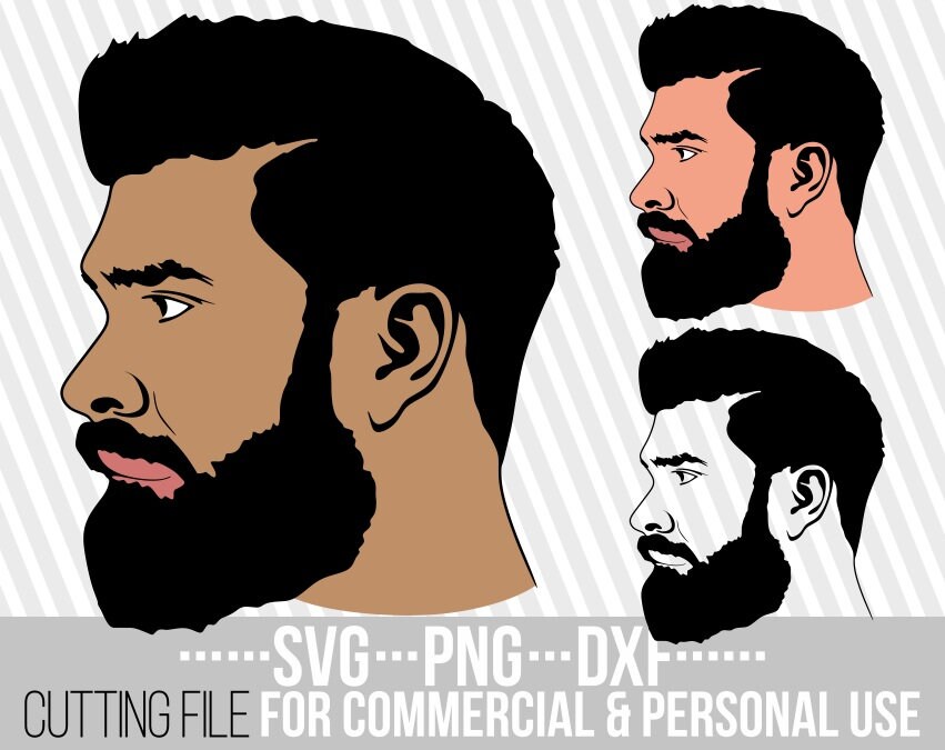Download Man With Beard Svg Man Face Svg Fathers Day Svg Mustache Beard Life Svg File For Cricut Vector Silhouette Instant Download Cuttable