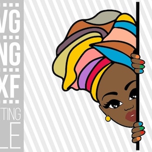 Silhouette Black Girl Magic Melanin girl Instant download Afro woman Long Hair svg File for Cricut Cute Black Girl with glasses svg