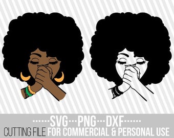 African american svg, Black Woman Praying with afro hair svg, God svg, Prayer hands svg, Church, Faith svg, Cricut, Silhouette, Cuttable