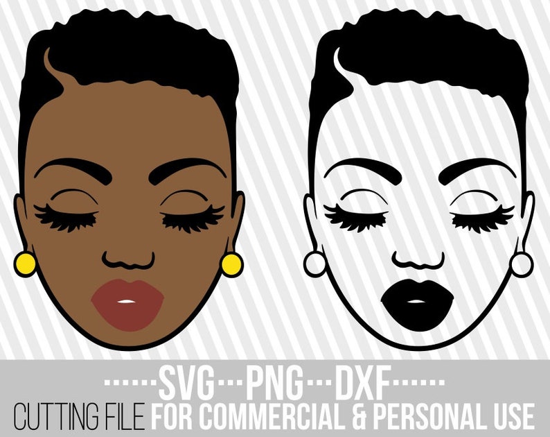 Beauty Black Woman Svg Short Hair Svg Hairstyle Svg Melanin Black | My ...