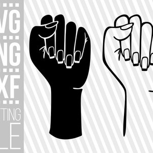 Power Fist Svg, Hand svg, Power svg, Frauen svg, Weibliche Faust, Finger svg, Punch svg, Vektor, Datei für Cricut, Silhouette, Sofortiger Download
