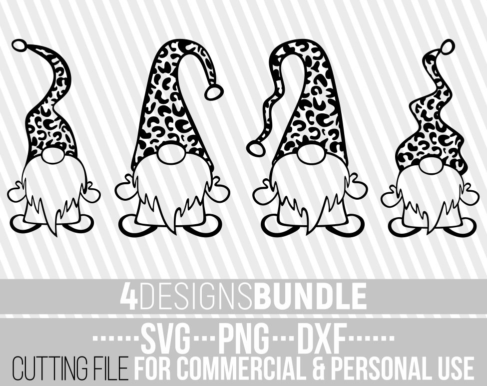 Download 4x Gnomes Bundle Svg Christmas Svg Leopard Prints Svg Fall Gnomes Svg Cuttable Files File For Cricut Silhouette Instant Download