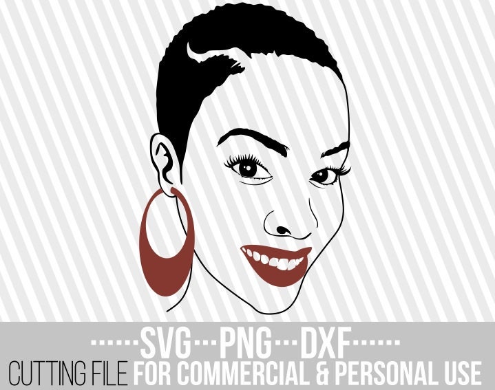 Download Smiling Black Woman Svg Africa Afro Woman Svg Red Lips Black Girl Magic File For Cricut Vector Silhouette Instant Download Cuttable