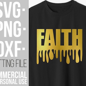 Faith svg, Dripping words, Afro woman, Melanin, Black Girl Magic,Graffiti, Silhouette, File for Cricut, Vector, Instant download, Printable