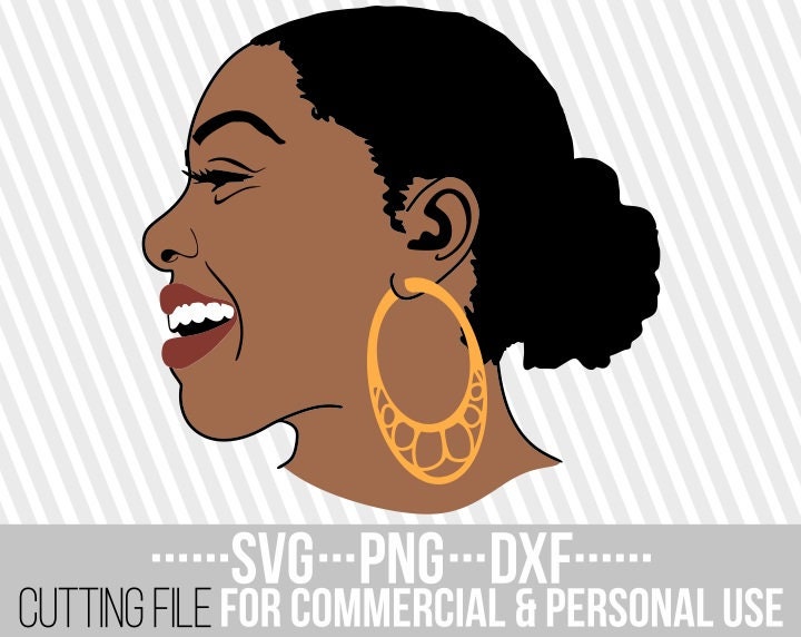 Download Black Mama Svg Smiling Women Dxf Ethnic Earrings Melanin Afro Woman Black Girl Magic Svg File For Cricut Silhouette Instant Download