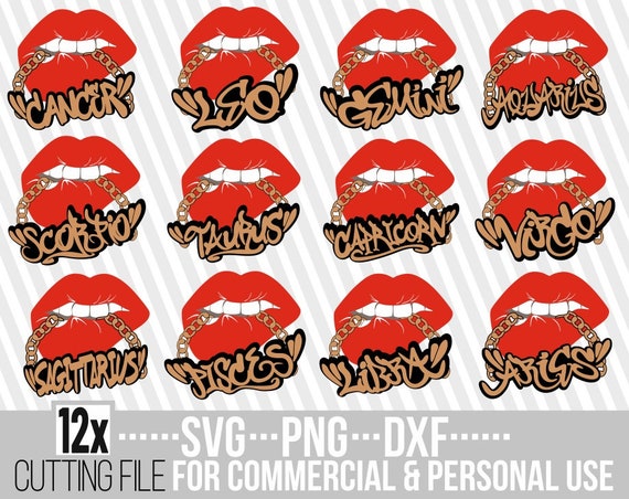 12x Zodiac Sign Bundle Svg Horoscope Dxf Astrology Svg File Etsy