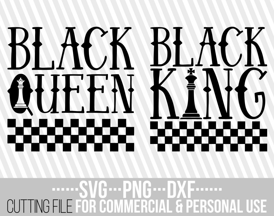 Download Art Collectibles Clip Art Silhouette Instant Download Cut Files Black King Svg Game Svg Melanin Svg Black Queen Svg Chess Svg File For Cricut Black Girl Magic