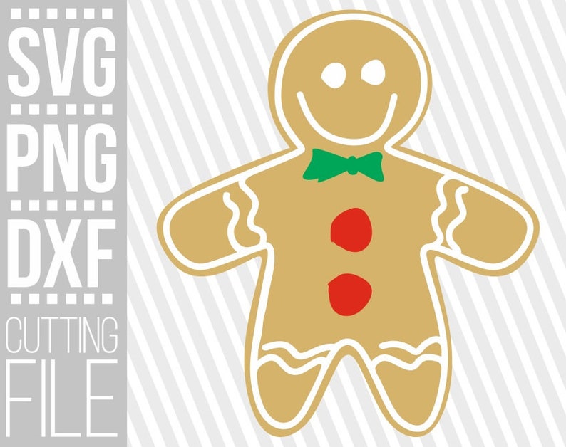 Silhouette,Instant download File for Cricut Cookie gingerbread face svg cuttable files Merry Christmas Tie svg Gingerbread Man svg