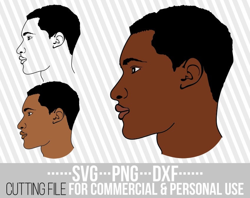 Download Afro Man Svg Black Man Svg Afro Hairstyle Svg African American Svg File For Cricut Vector Silhouette Instant Download Cuttable Print