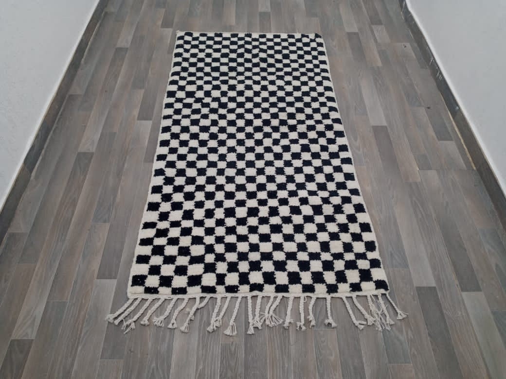 Moroccan rug Moroccan checkered rug Moroccan checkerboard Etsy