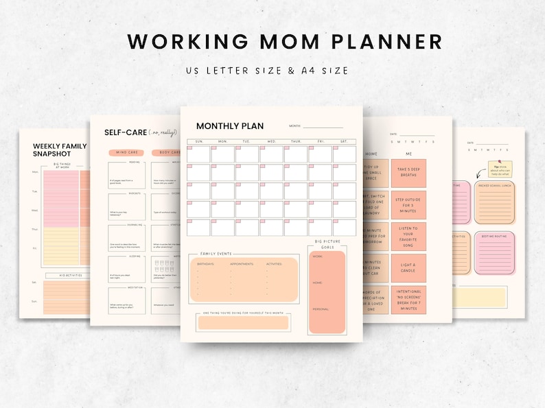 PRINTABLE Daily Planner | Working Mom Productivity Planner, To-do List ...