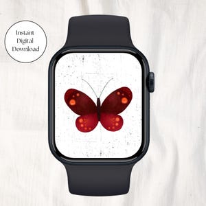 Minimal Apple Watch Wallpaper | Aesthetic Smart Watch Face, Butterfly Wallpaper, Trendy Apple Watch Home Screen, Digital Lock Screen