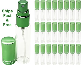 10ml 0.34oz Empty Glass Spray Bottles Perfume Green Atomizers Wholesale Travel Size