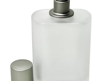 100ml 3.4oz frosted glass empty perfume spray bottles silver lid