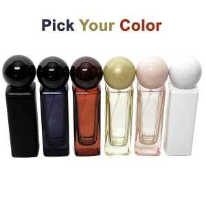 30ml 1oz empty perfume tall colored ball cap glass spray bottles