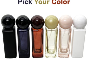 30ml 1oz empty perfume tall colored ball cap glass spray bottles