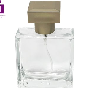 25ml 0.85oz empty glass perfume square spray bottles metal gold atomizer decant