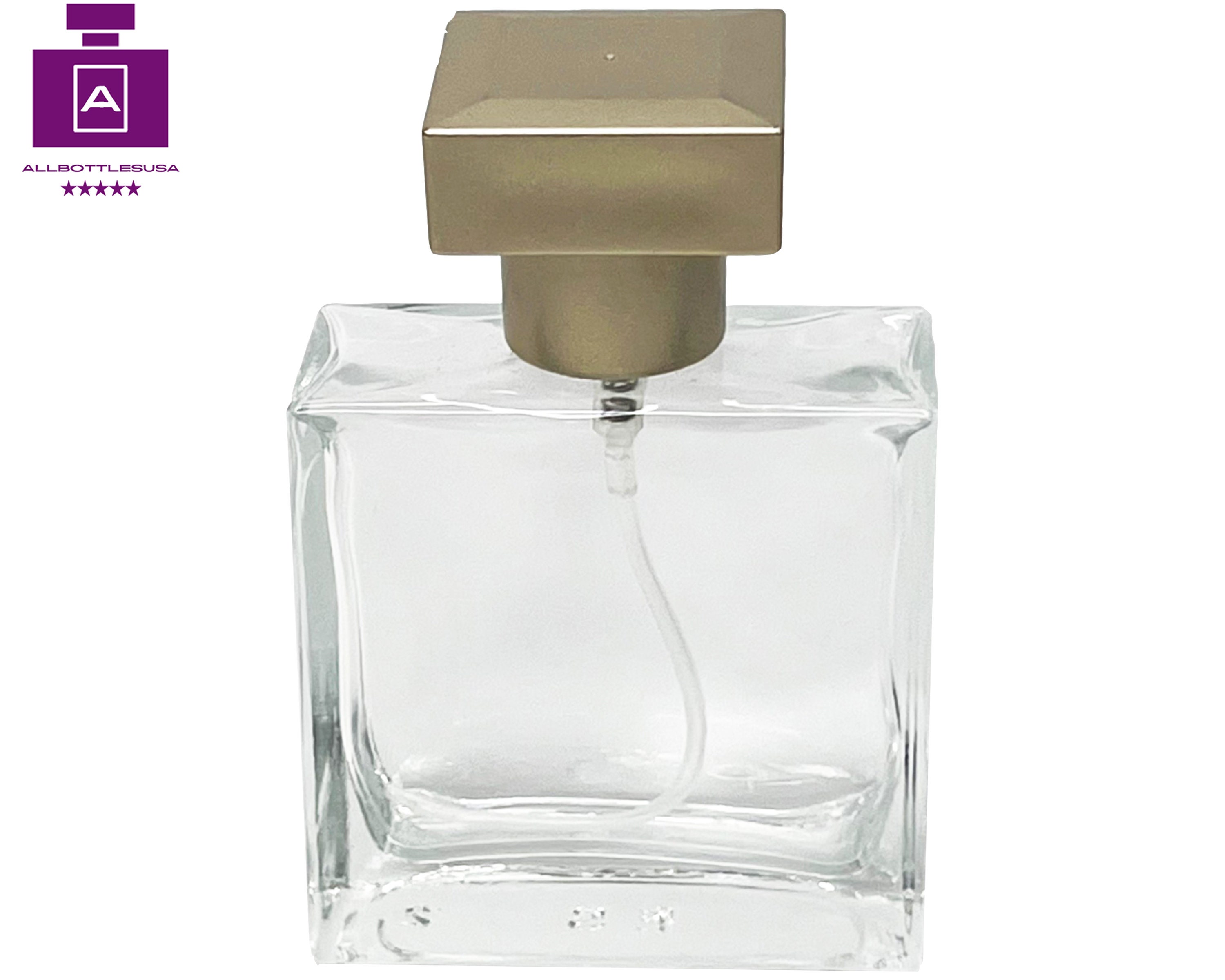25ml 0.85oz Empty Glass Perfume Square Spray Bottles Lot Metal 