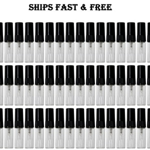 3ml 0.1oz empty perfume clear glass mini spray bottles black atomizer refillable