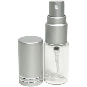 5ml 0.17oz Empty Glass Spray Bottles High Quality Matte Silver Atomizer Perfume Cologne Refillable Wholesale