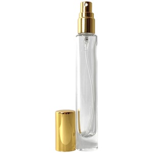 10ml 0.34oz empty perfume cylinder thick glass spray bottle gold atomizer