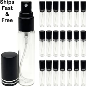 10ml 0.34oz empty glass perfume spray bottles matte black atomizers wholesale