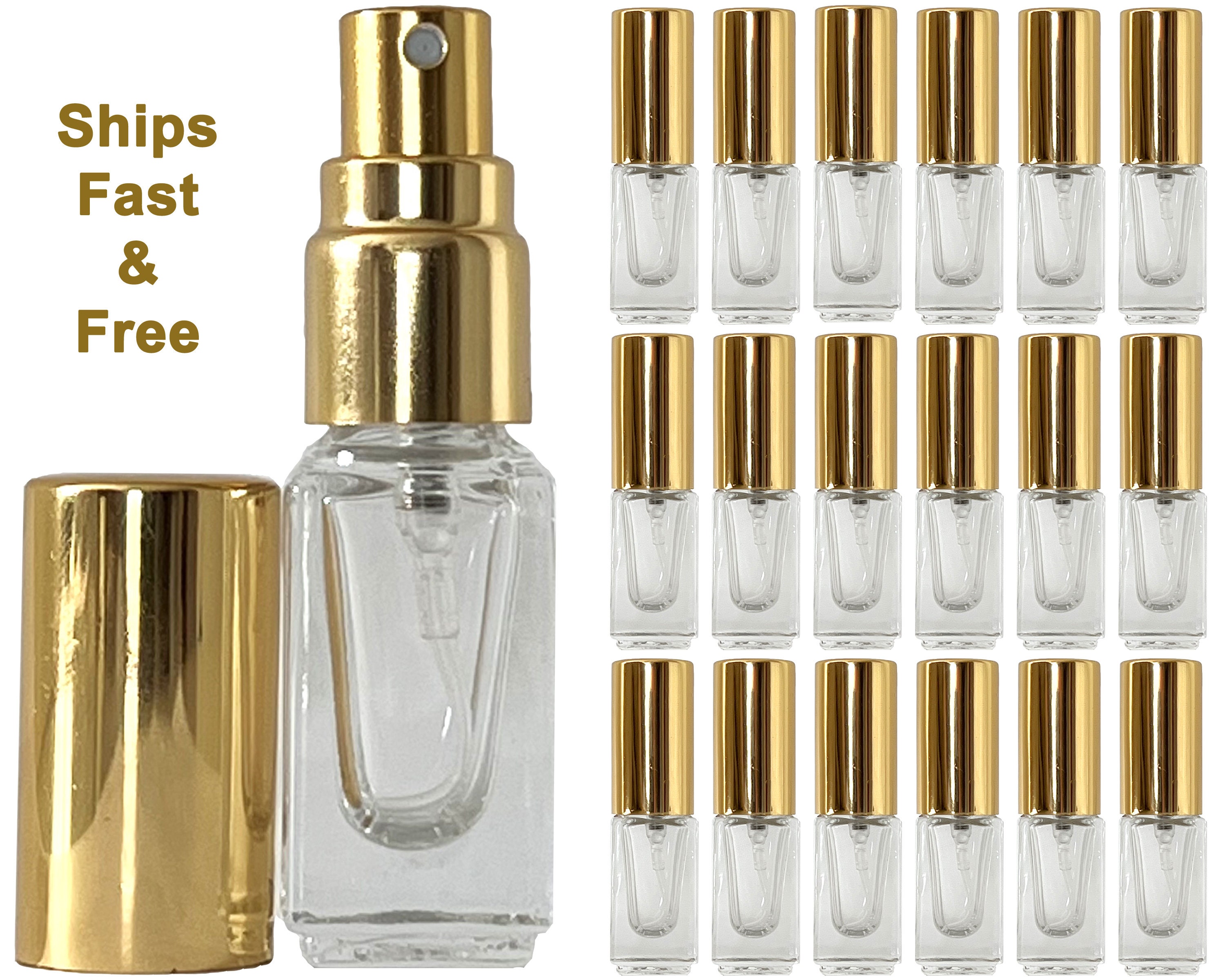 4ml Empty Perfume Glass Bottles High Quality Gold Atomizer 