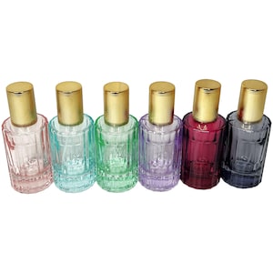 30ml 1oz colored glass empty perfume Spray bottles pink red green black blue purple