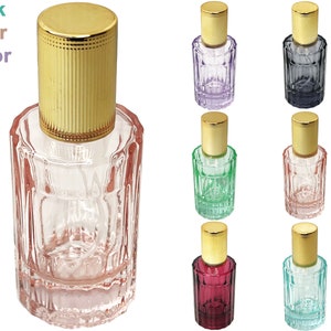 30ml 1oz colored glass empty perfume Spray bottles pink red green black blue purple