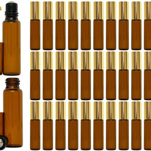 5ml amber gold glass roll on roller bottle perfume essential oils wholesale