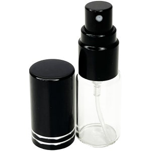 5ml 0.17oz Empty Glass Spray Bottles Perfume Decants Highest Quality Black Atomizers Refillable wholesale