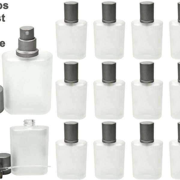 30ml 1oz empty frosted glass perfume spray bottles matte silver Atomizer