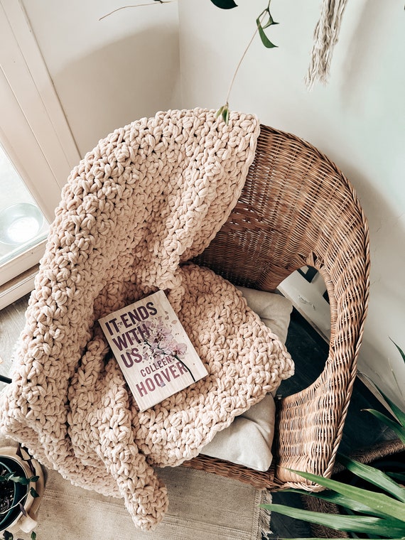 CROCHET PATTERN Chunky Crochet Blanket Crochet Throw Pattern