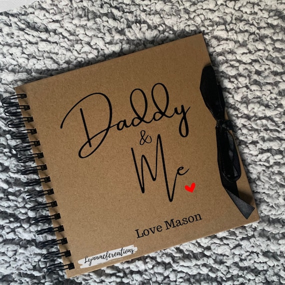 Daddy Scrap Book gift | Daddy/ Dad/ Papa & Me Scrapbook  | Spiral Bound | Hardback | Birthday gift |Fathers Day Gift | Memories