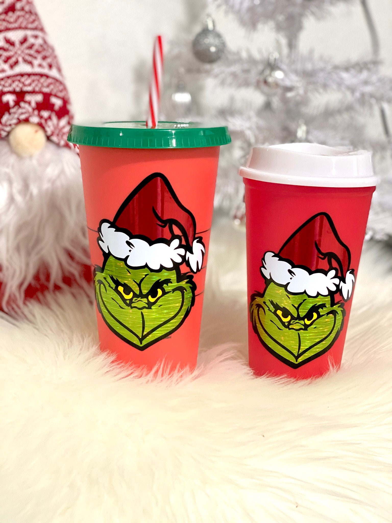 The Grinch Tumblers/ Custom Coffee Cups/ Christmas Hot Cups Etsy