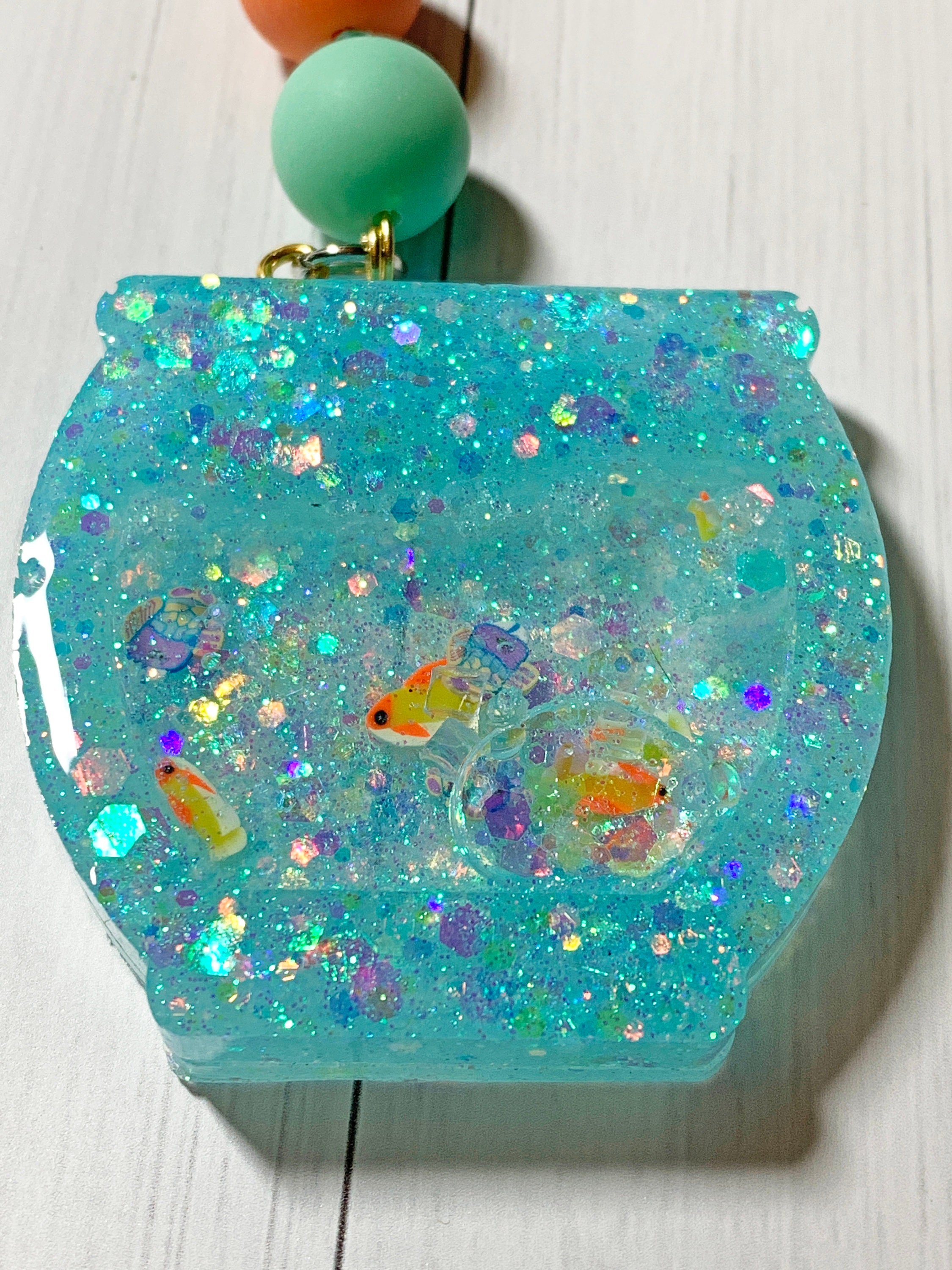 Fish bowl keychain goldfish keychain aquarium keychain fish Etsy