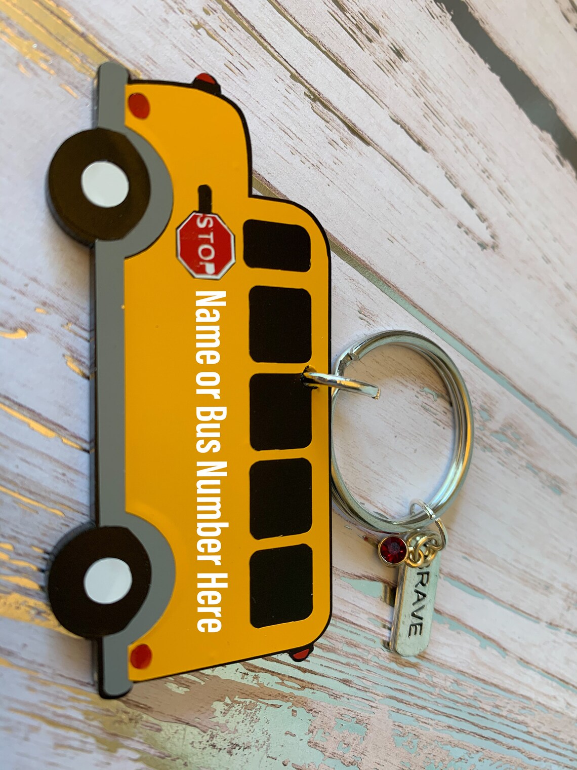 Yellow School Bus Keychain Bus Driver Etsy