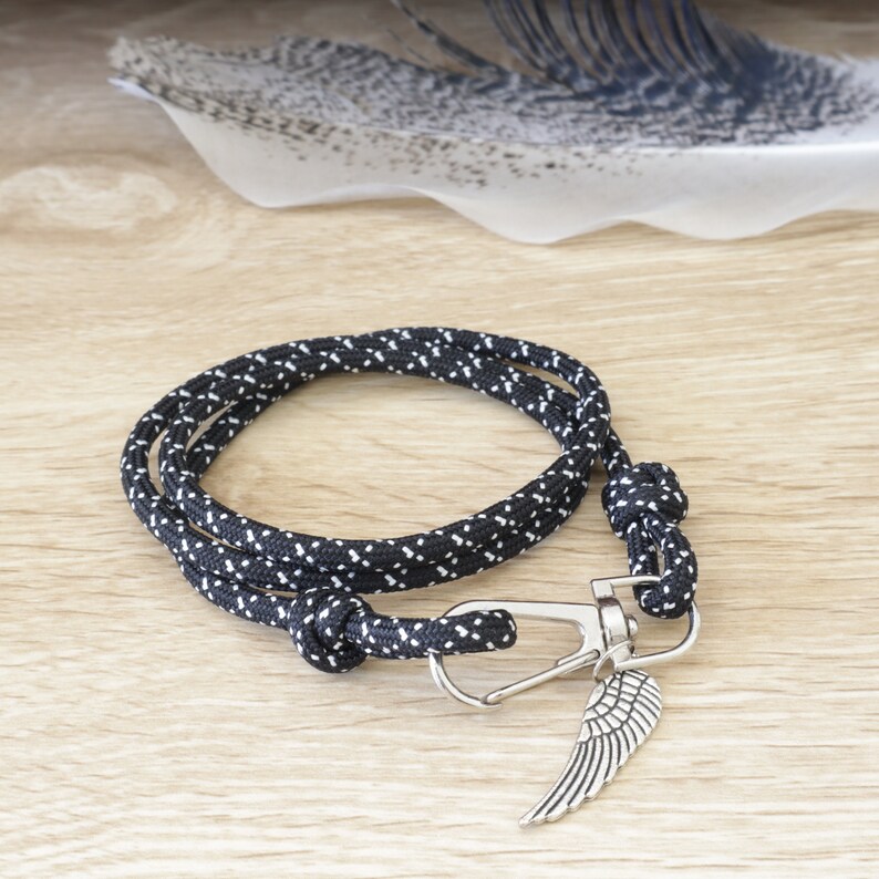 Adjustable Bracelet Pack of Clasp Metal With Black Paracord Etsy